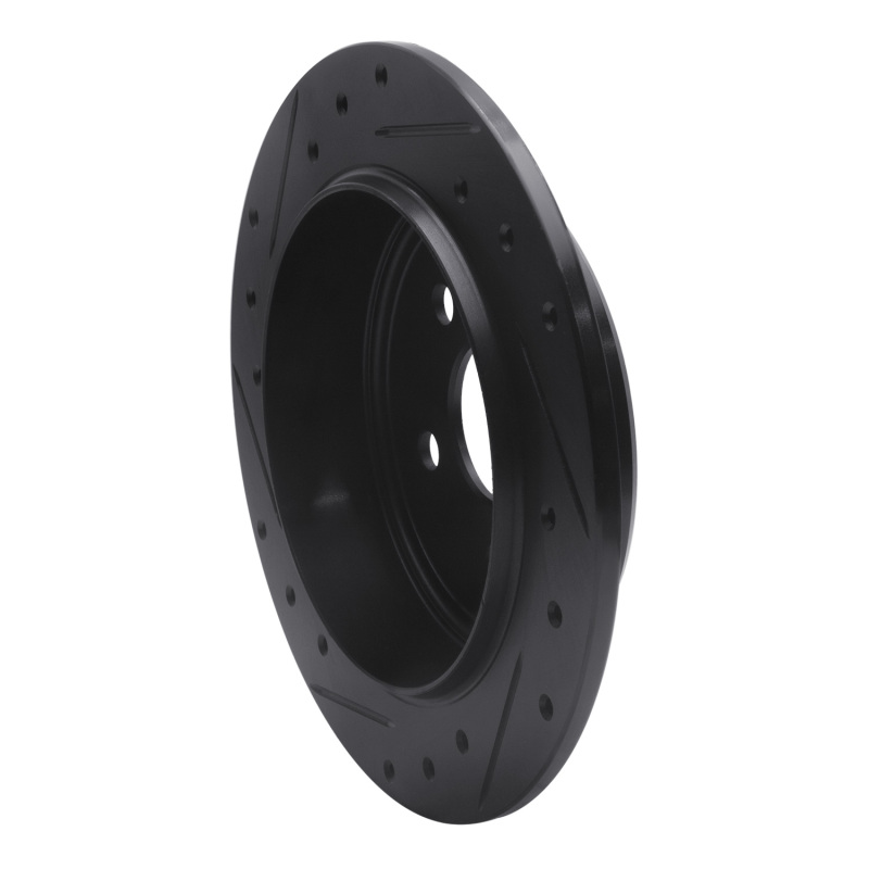 Chrysler CIRRUS Brake Rotor (1) - Rear Right - R1 Concepts - Drilled & Slotted - Black - `95-`07